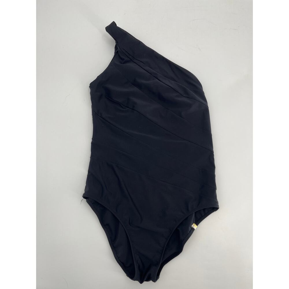 Summersalt The Sidestroke One Piece Swimsuit Sz 10 Solid Black One Shoulder